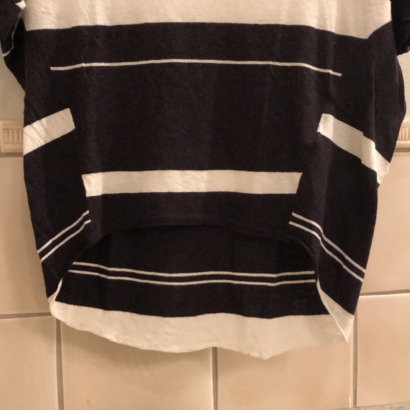 New All Saints Wavy wool striped pullover t-shirt - Picture 6 of 13